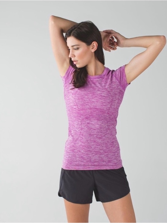 lululemon athletica Tops - lululemon athletica Lavender Heather Swifty Tech Shirt Size 8 Women